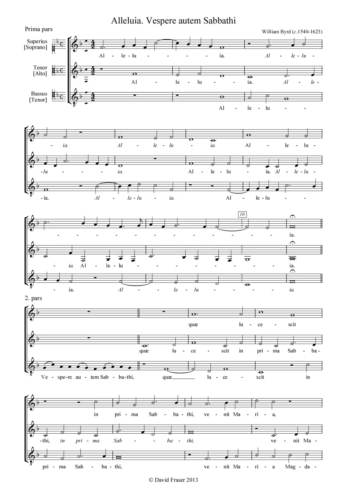Alleluia. Vespere autem Sabbathi - Page 1