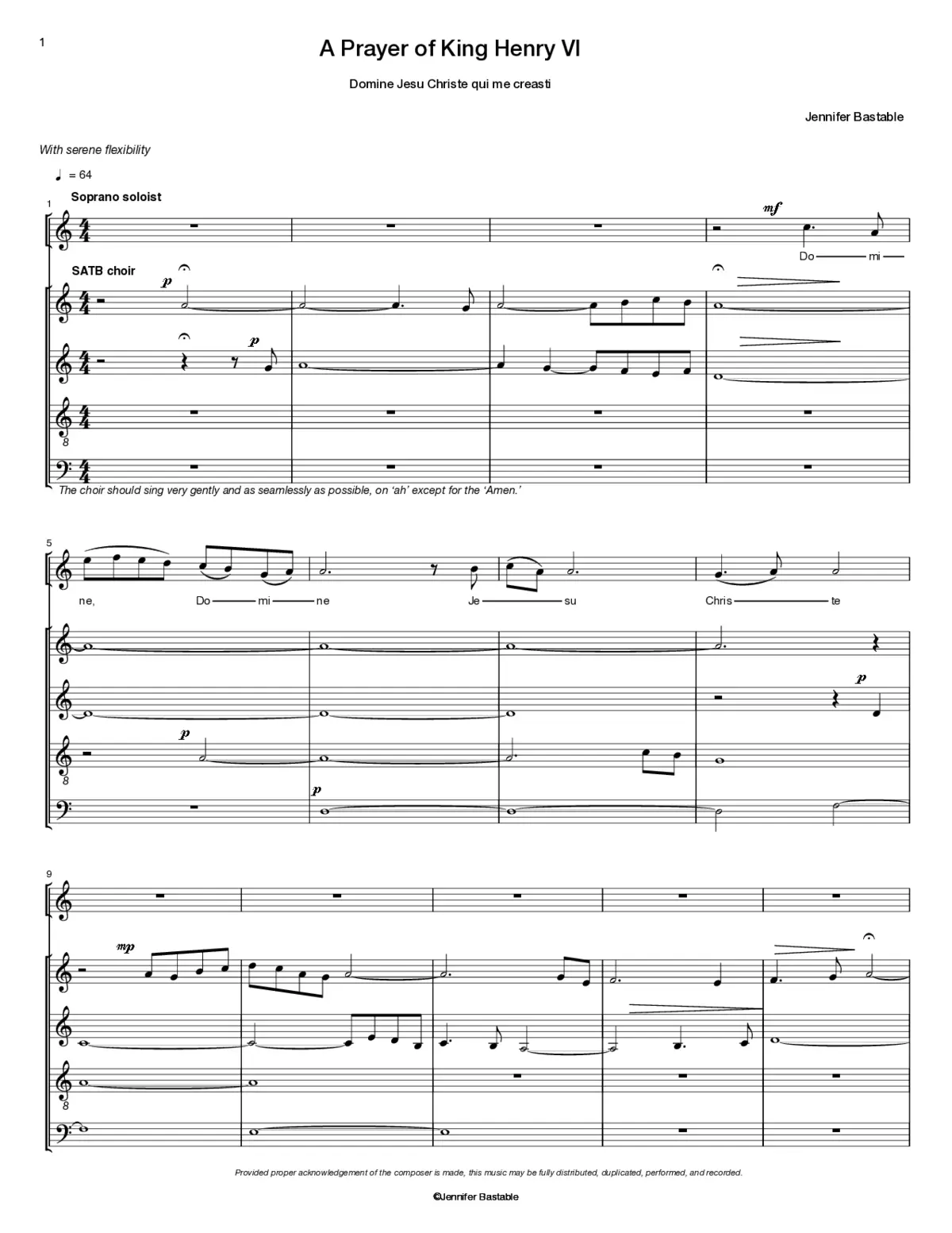 A Prayer of King Henry VI - Page 1