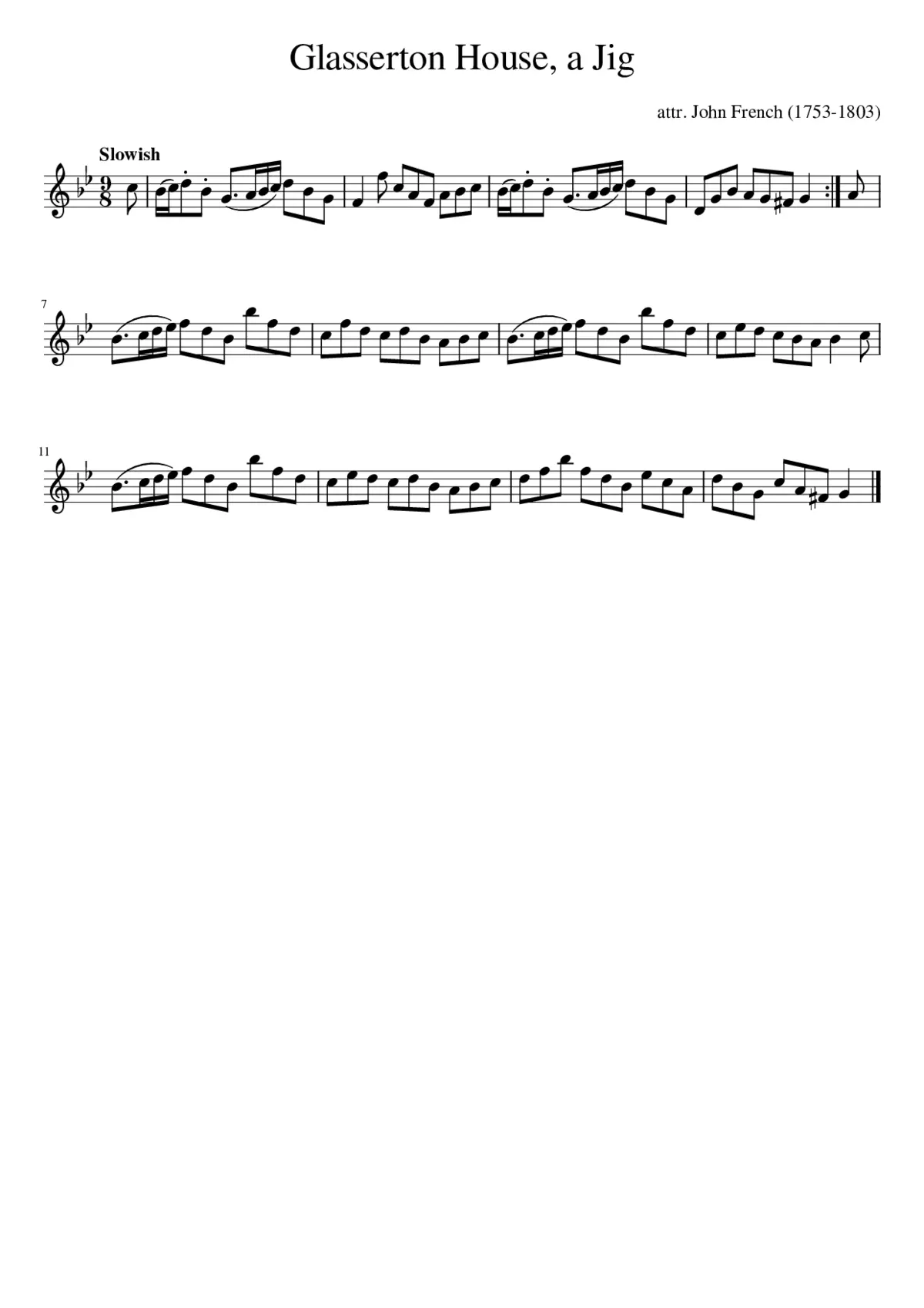 Glasserton House a Jig - Page 1