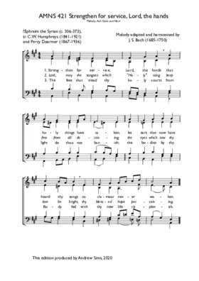 Strengthen for service, Lord, the hands