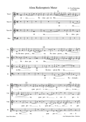 Alma Redemptoris Mater (voci pari)