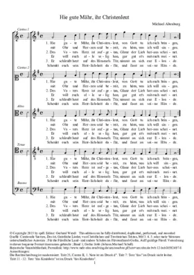 Hie gute Mähr, ihr Christenleut