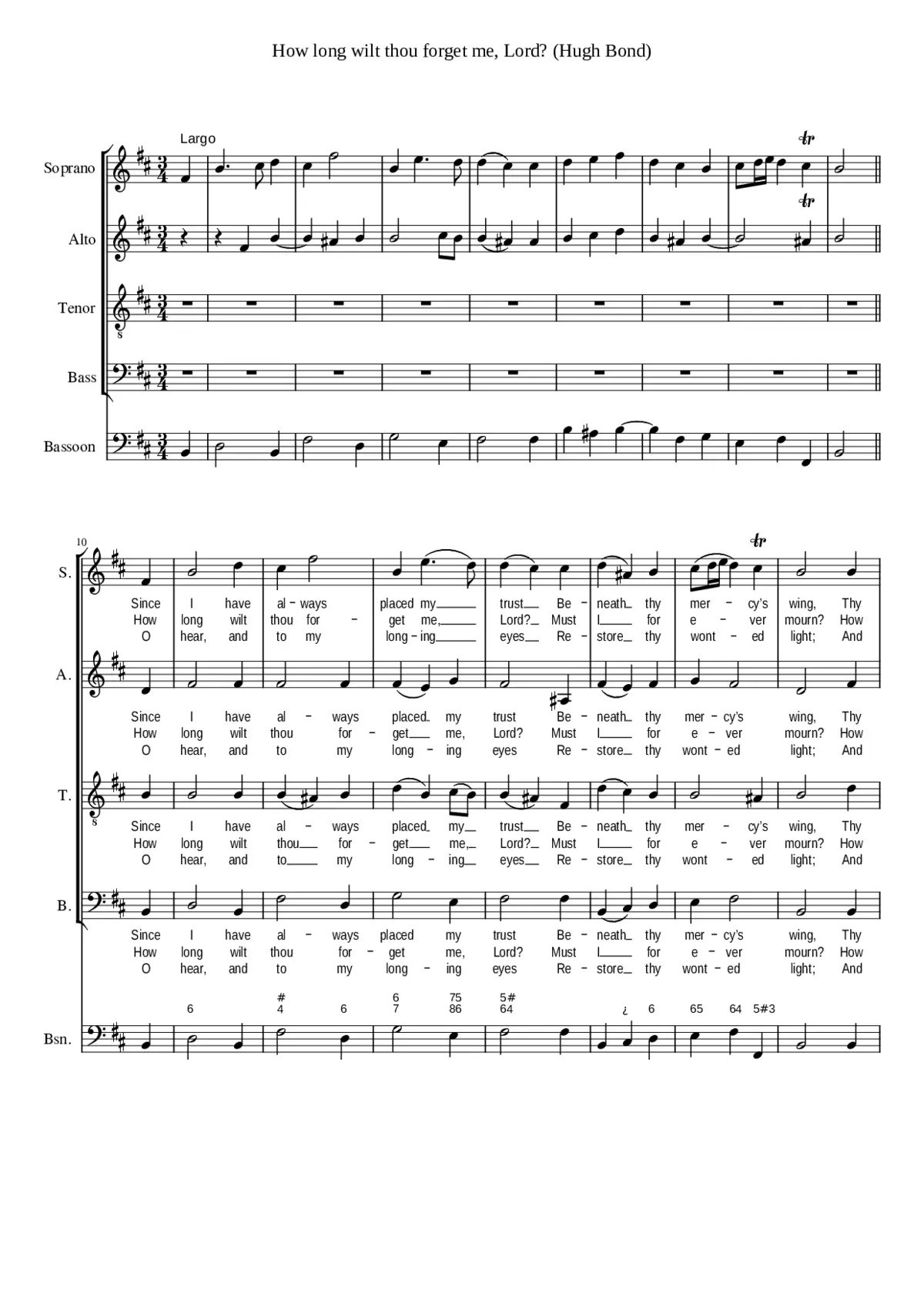 How long wilt thou forget me Lord? - Page 1