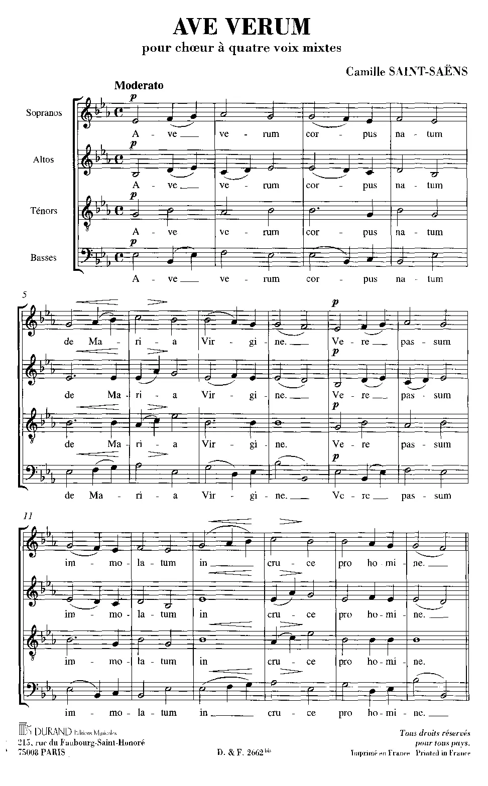 Ave Verum in E-flat (ca. 1860) - Page 1
