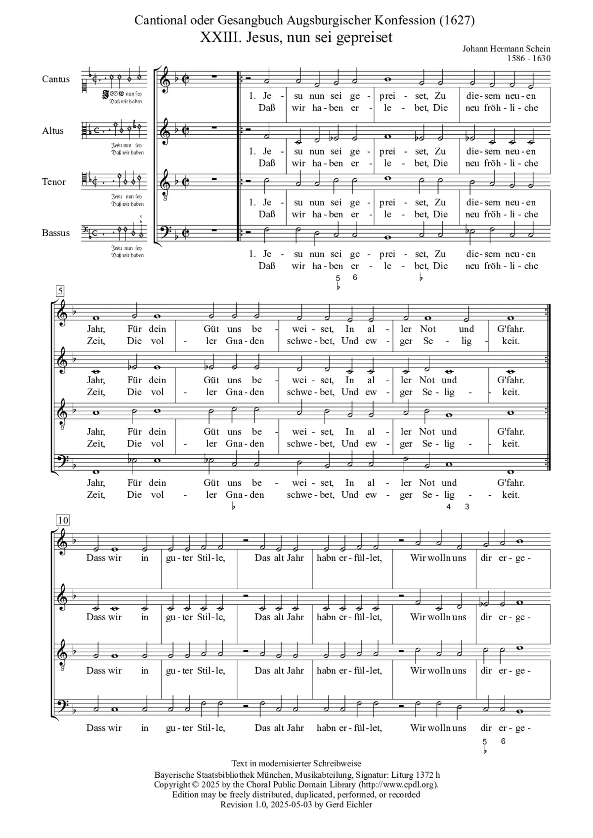 Jesu, nun sei gepreiset - Page 1
