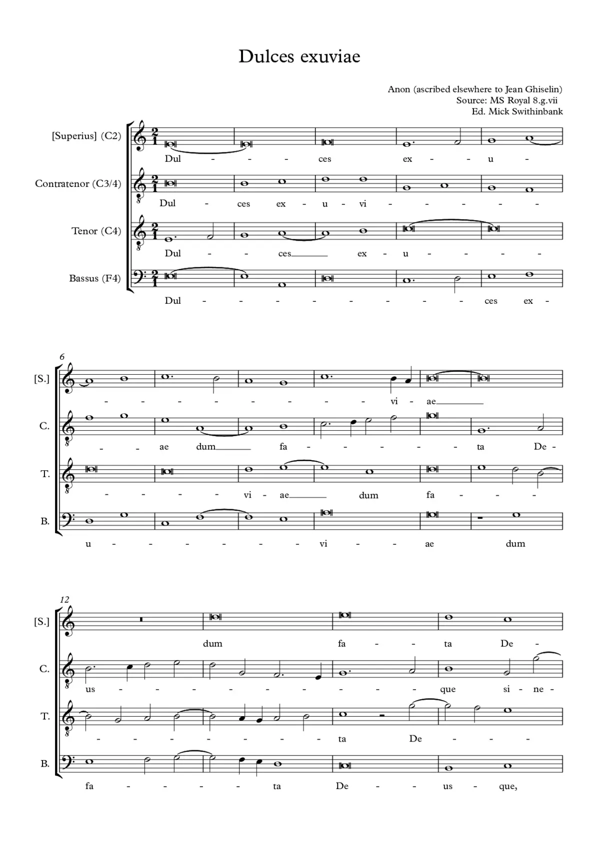 Dulces exuviae - Page 1