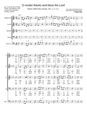 O render thanks and bless the Lord