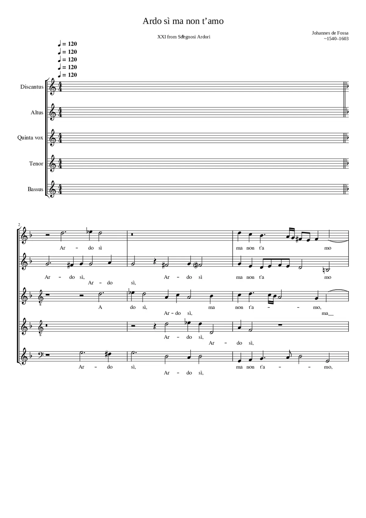 Ardo sì ma non t'amo - Page 1