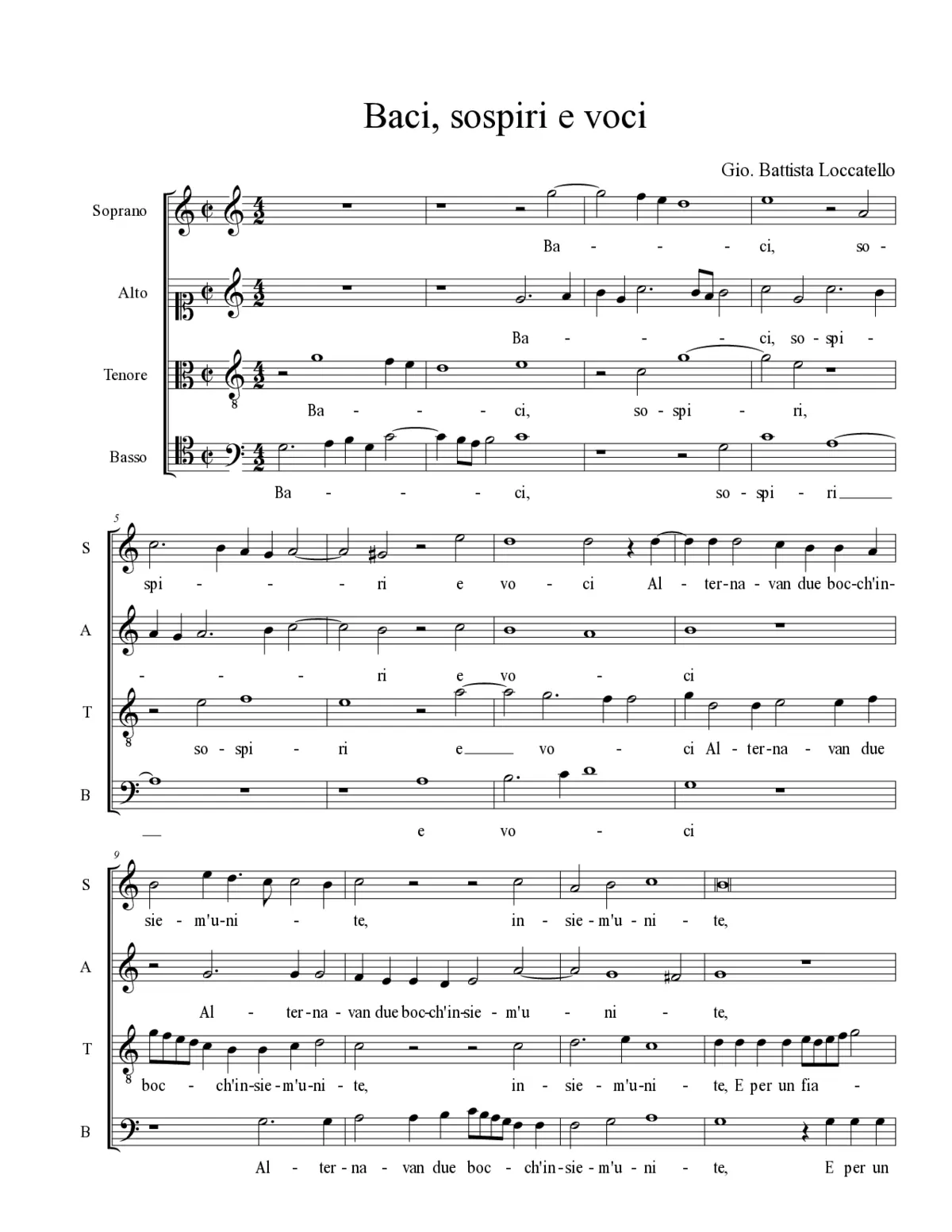 Baci, sospiri e voci - Page 1