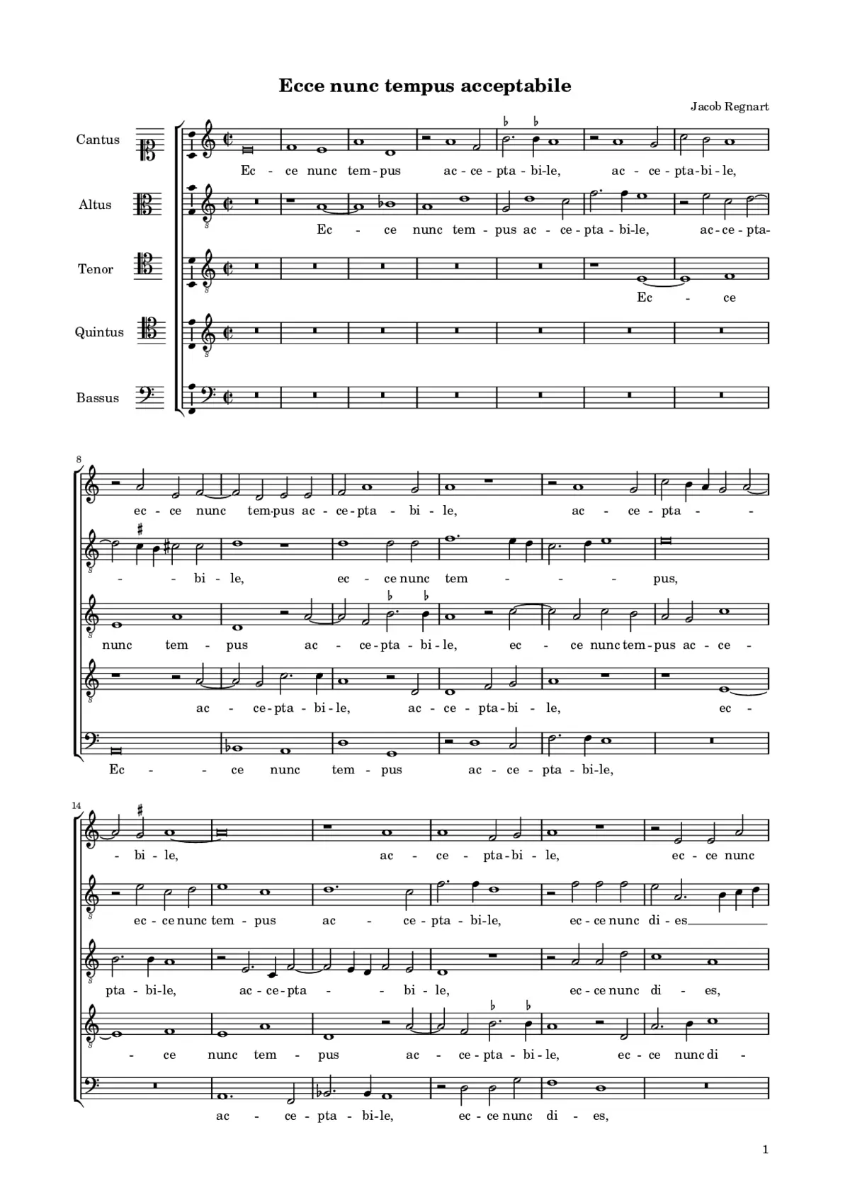 Ecce nunc tempus acceptabile - Page 1