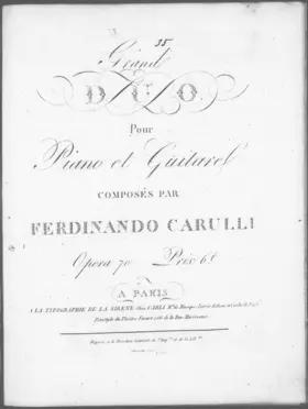 Grand Duo pour Piano et Guitare