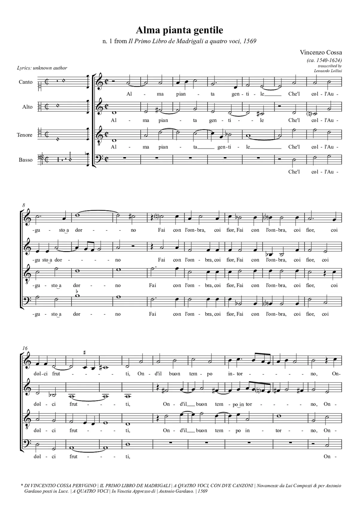 Alma pianta gentile - Page 1