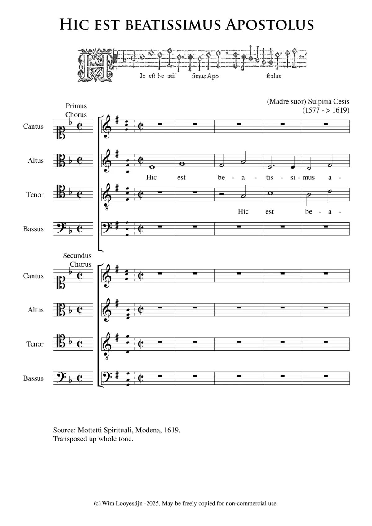 Hic est beatissimus Apostolus - Page 1