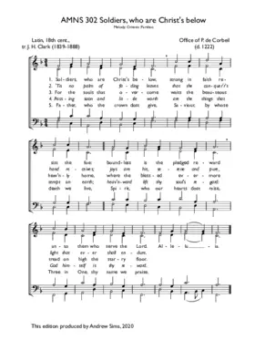 Soldiers, who are Christ's below