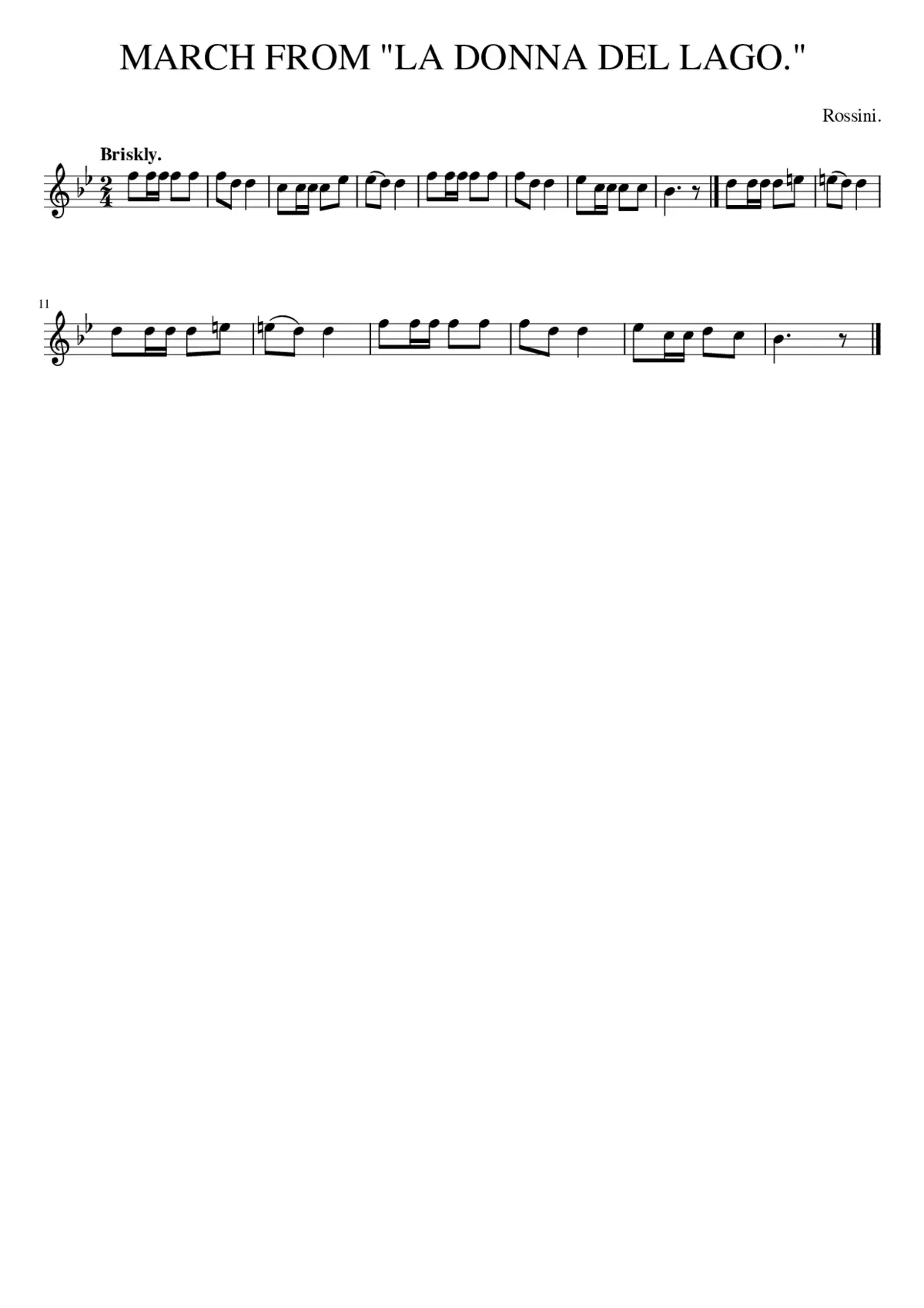 MARCH FROM LA DONNA DEL LAGO. - Page 1