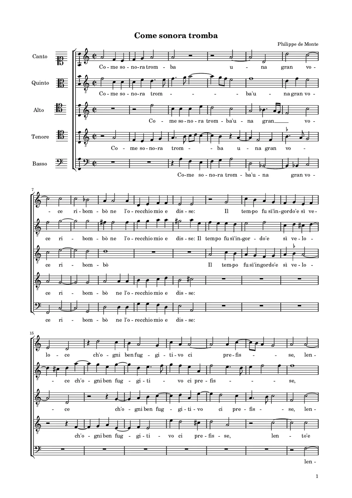 Come sonora tromba - Page 1