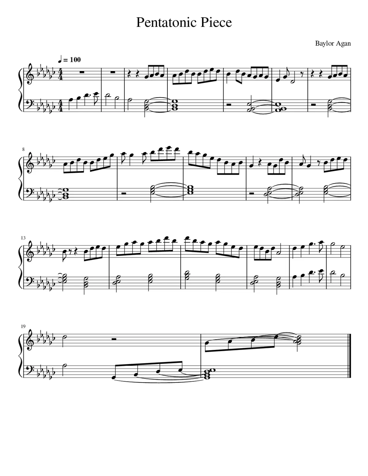 Pentatonic Piece - Page 1