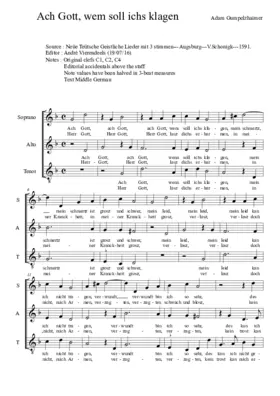 Ach Gott, wem soll ichs klagen