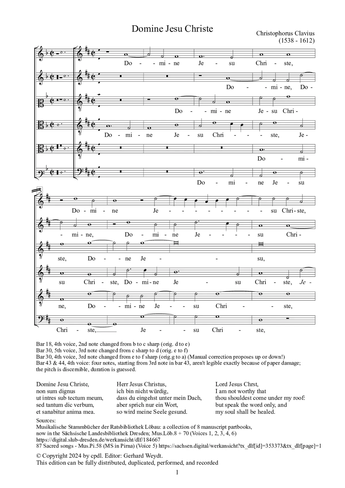 Domine Jesu Christe - Page 1