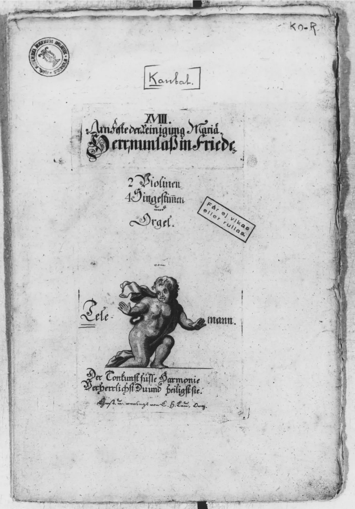 Herr, nun lass in Frieden, TWV 1:766 - Page 1