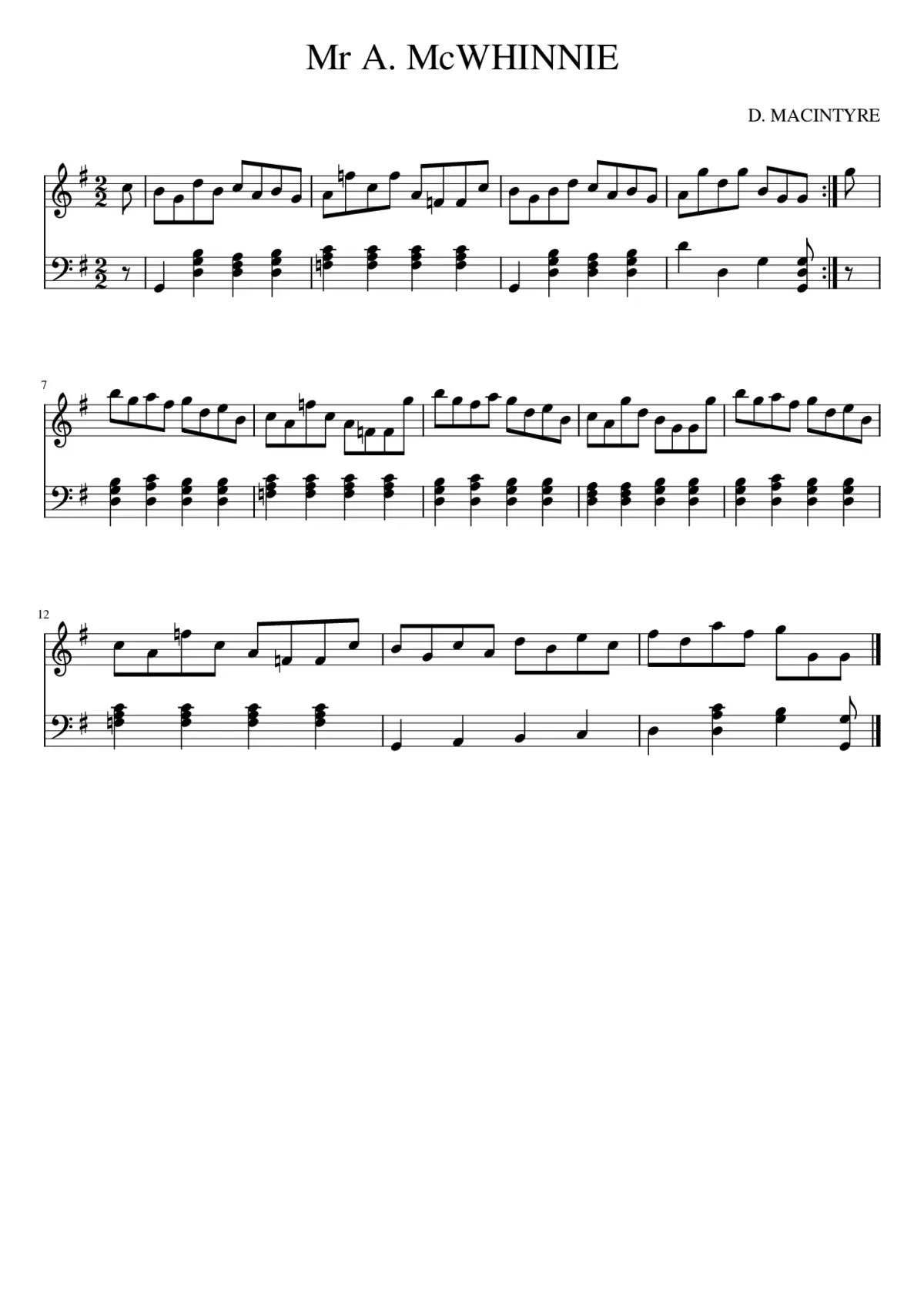 Mr A. McWHINNIE - Page 1