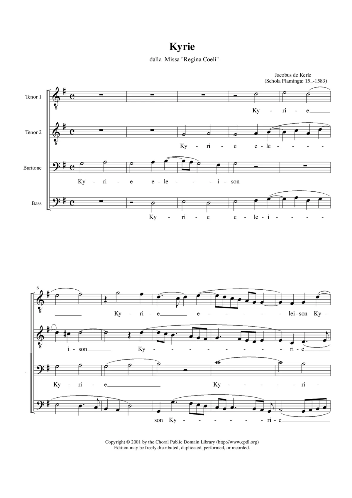 Missa Regina Coeli - Page 1