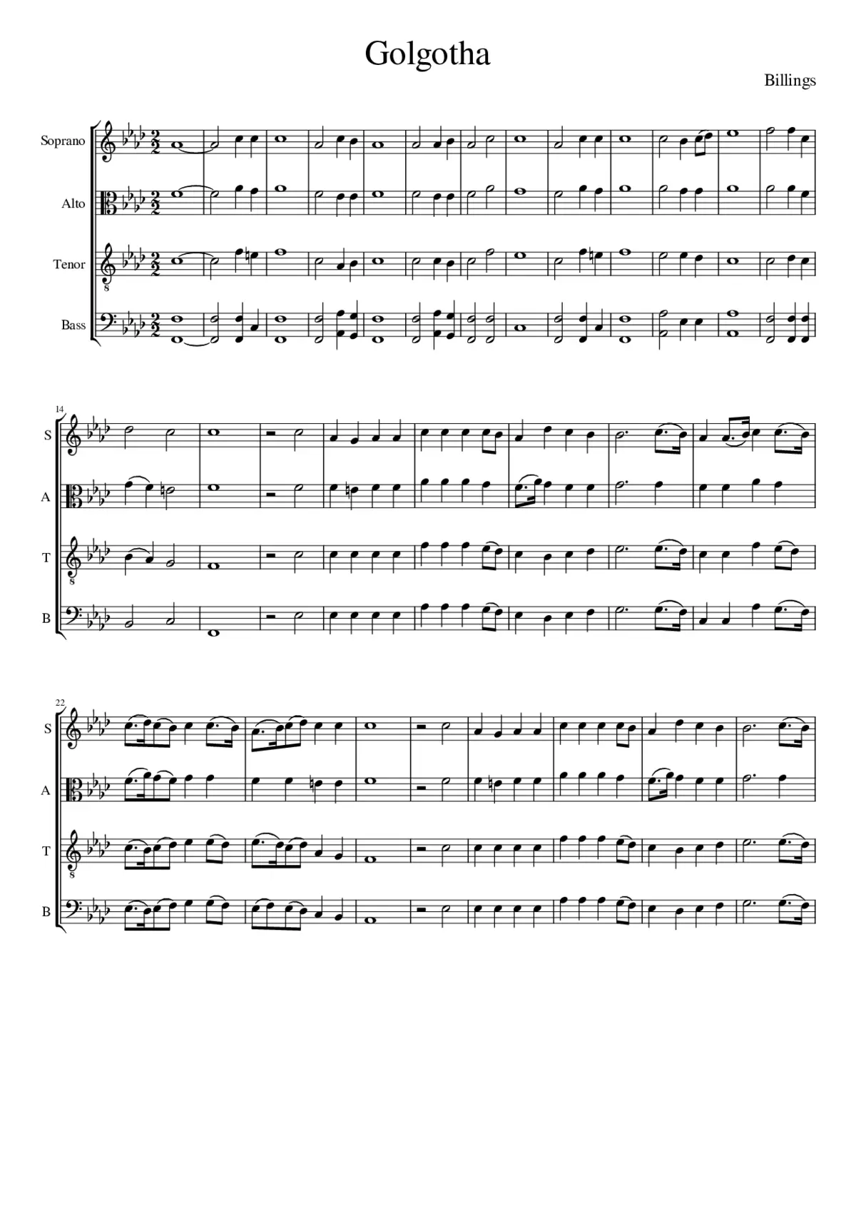 GOLGOTHA (Billings) - Page 1