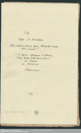 Herr was muß ich tun daß ich das ewige Leben erbe, TWV 1:775