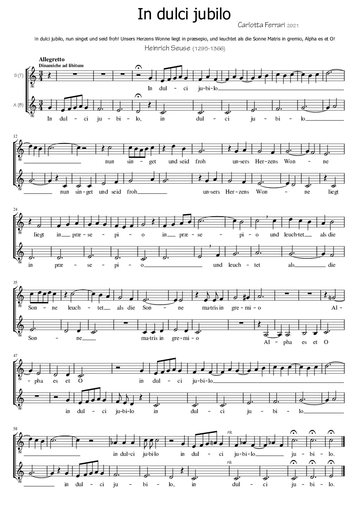 In dulci jubilo - Page 1