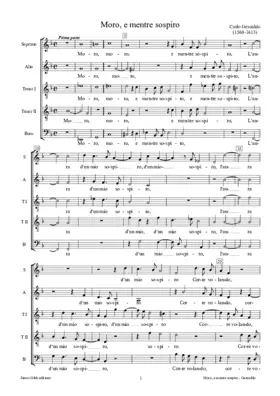 Moro, e mentre sospiro
