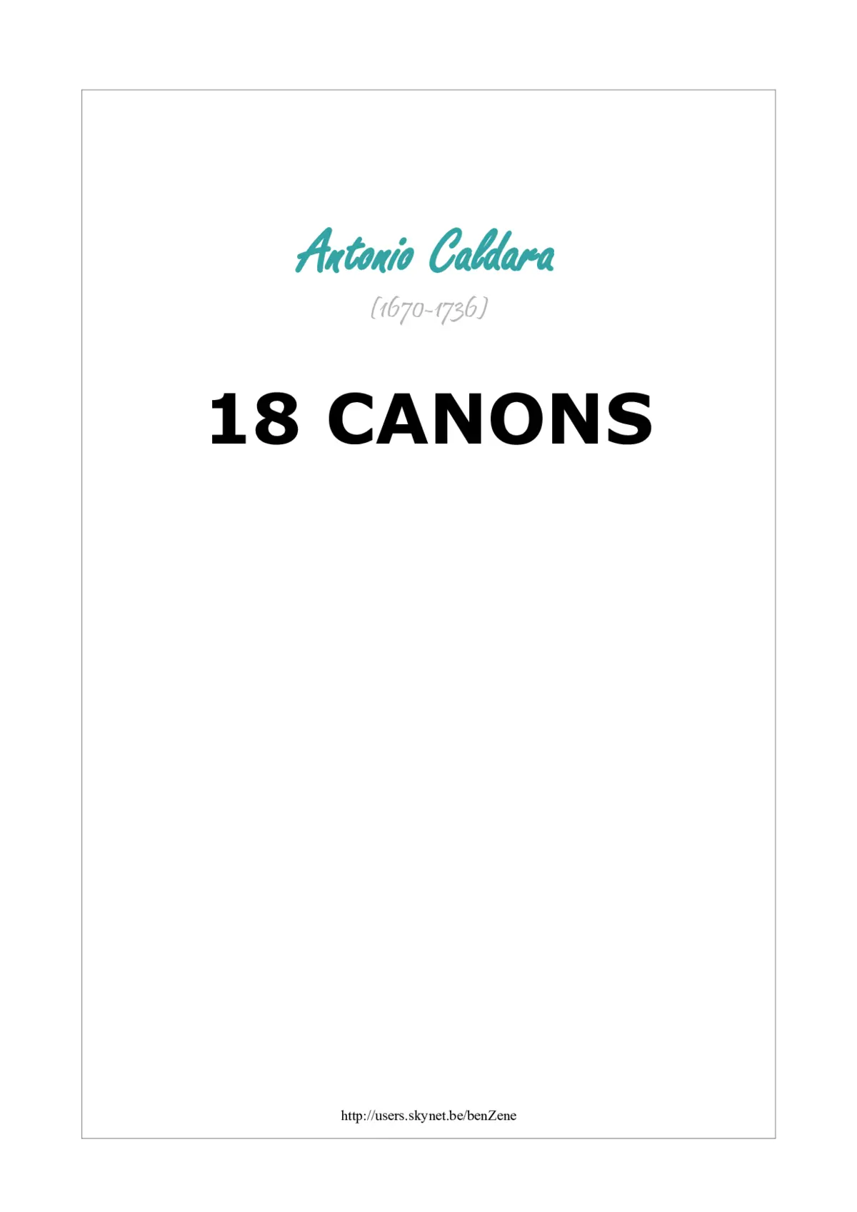 18 Canons - Page 1