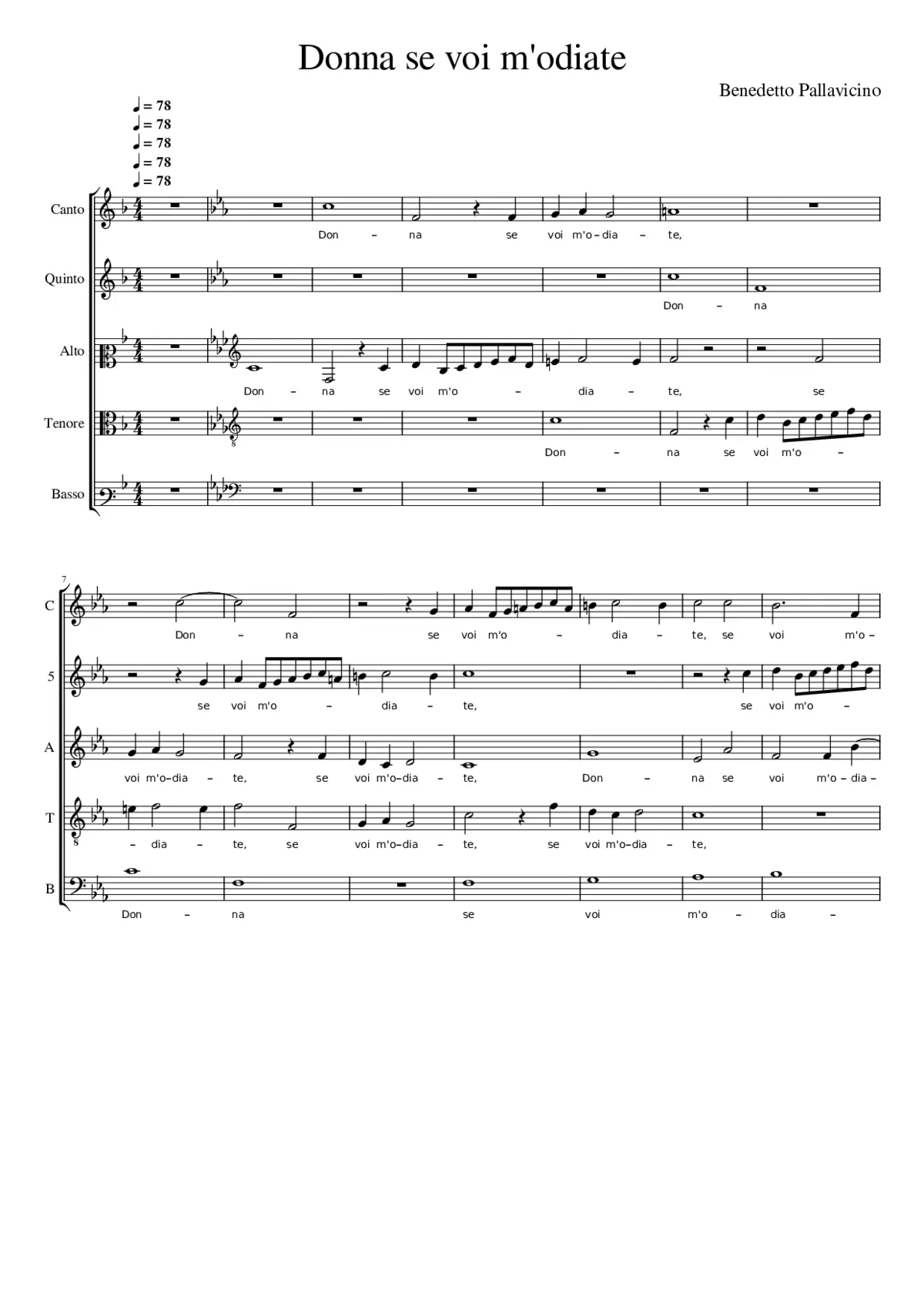 Donna se voi m'odiate - Page 1