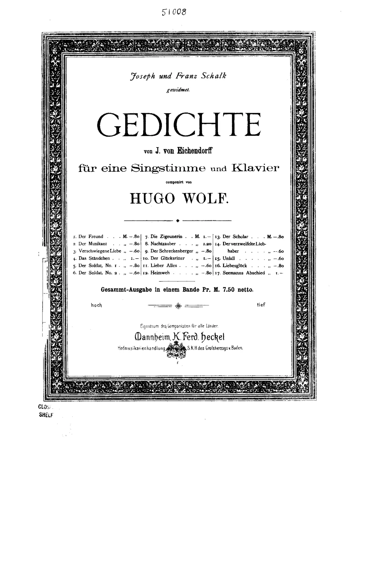 Eichendorff Lieder - Page 1