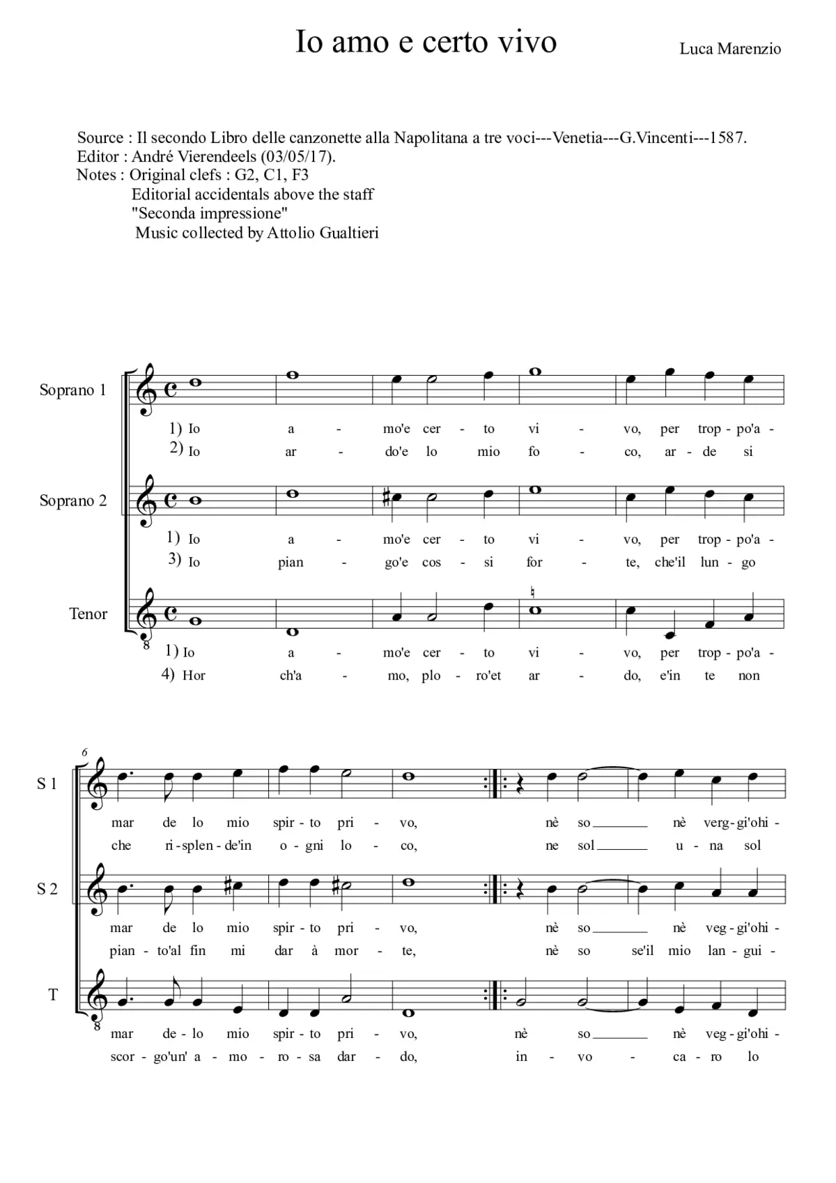 Io amo e certo vivo - Page 1