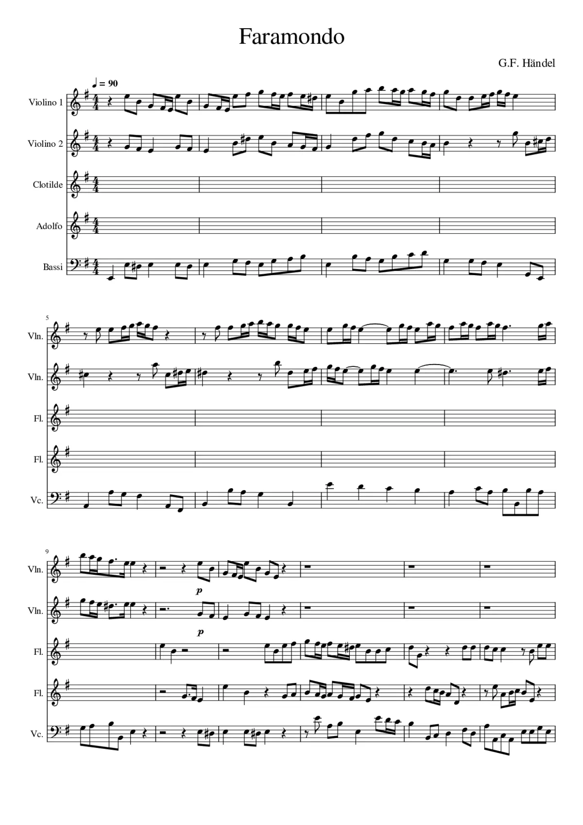 Faramondo HWV 39 - Page 1