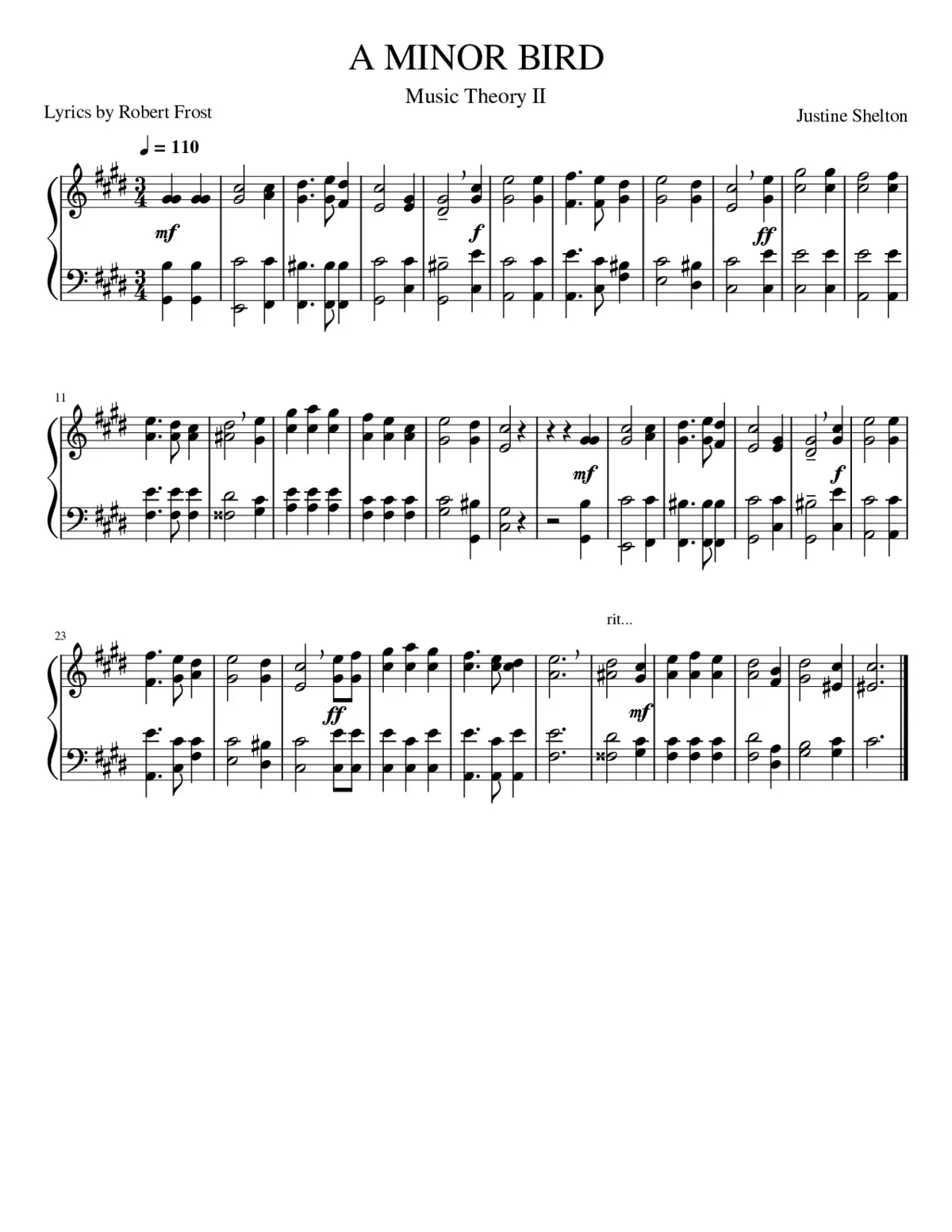MUSIC THEORY 2 - Page 1