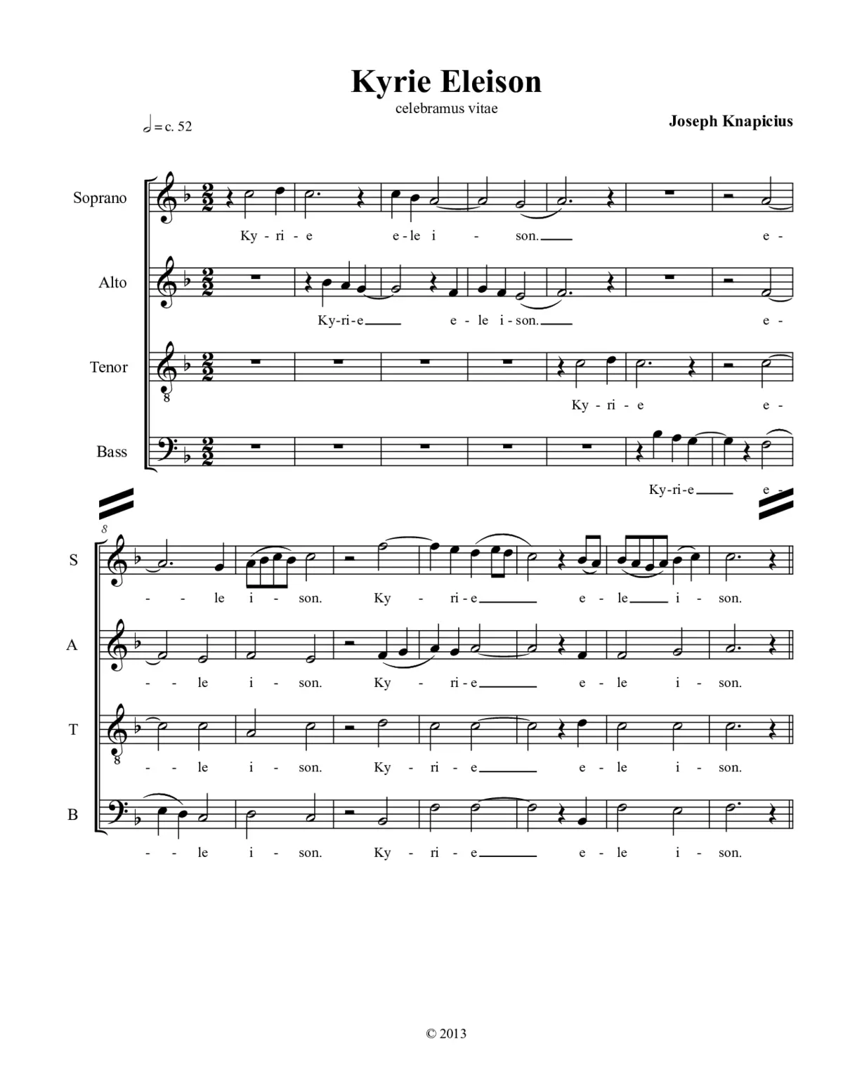 Kyrie Eleison celebramus vitae - Page 1
