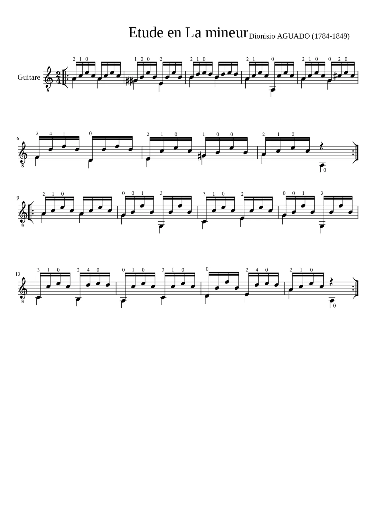etude in a minor - Page 1