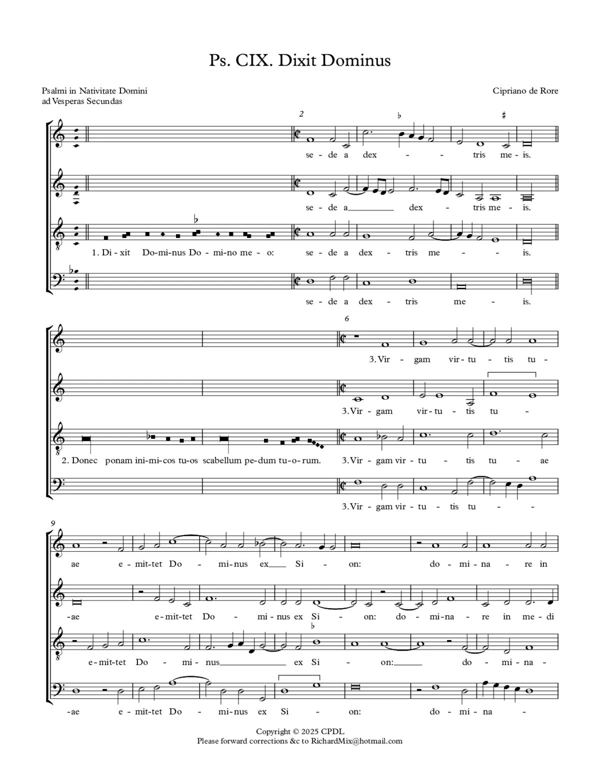 Dixit Dominus - Page 1