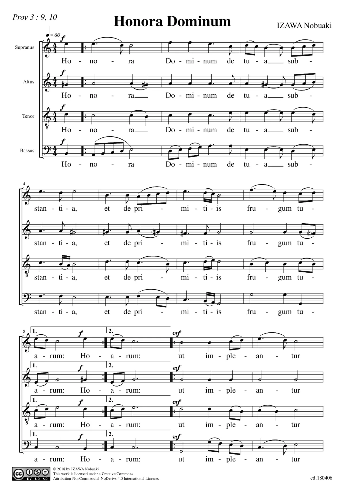 Honora Dominum - Page 1