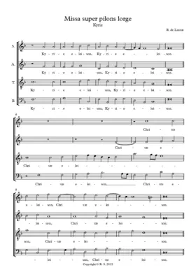 Missa super Pilons l'orge, LV 416