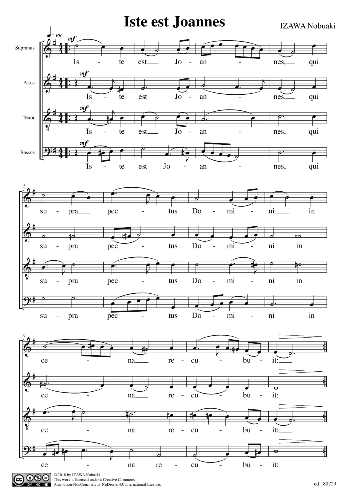 Iste est Joannes - Page 1