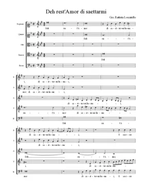 Deh rest'Amor di saettarmi