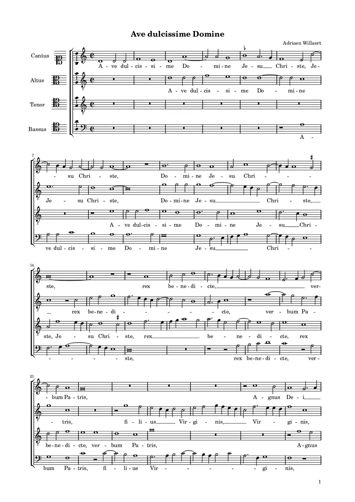 Ave dulcissime Domine - Page 1