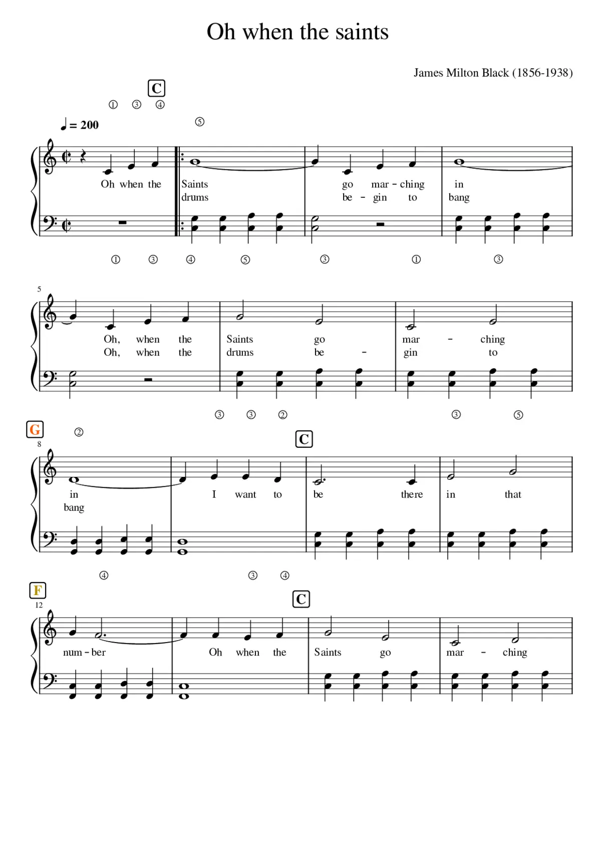 when the saints go marching in - Page 1