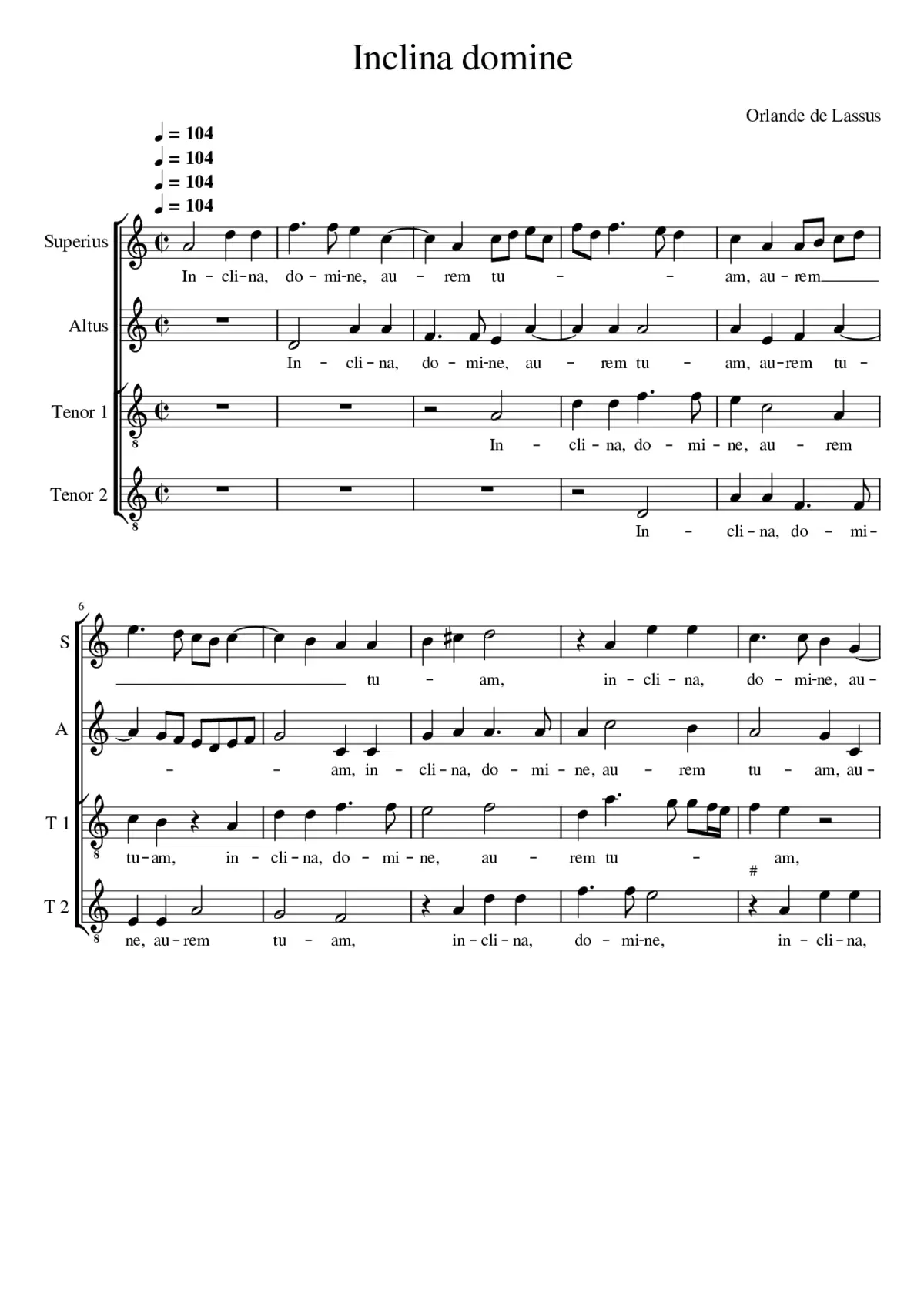 Inclina Domine - Page 1