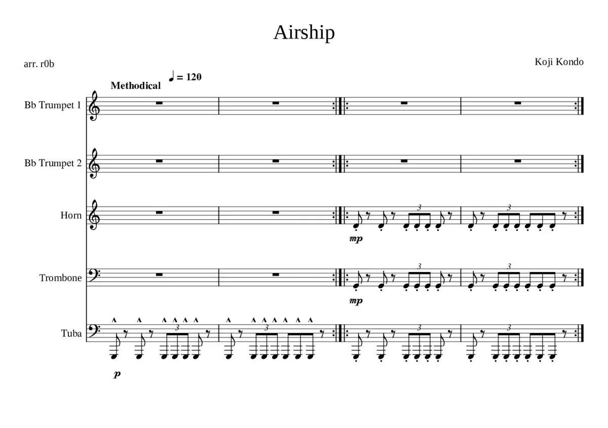 Airship Theme (Brass Quintet) - Page 1