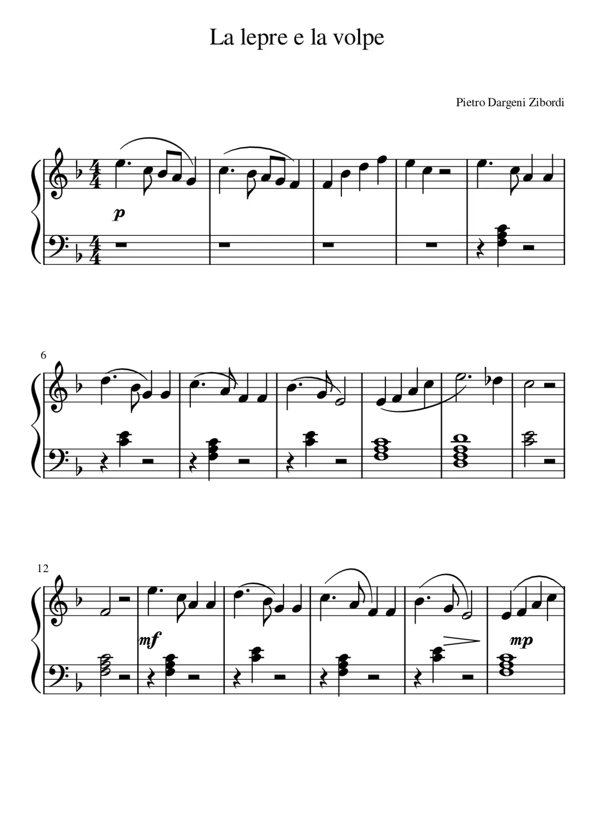 La lepre e la volpe - Page 1