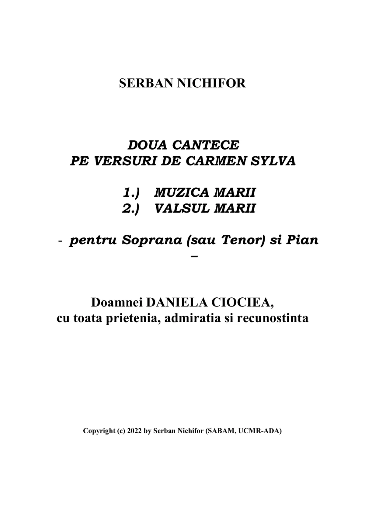 2 Songs - Page 1