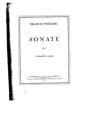 Sonate pour Violoncelle et Piano